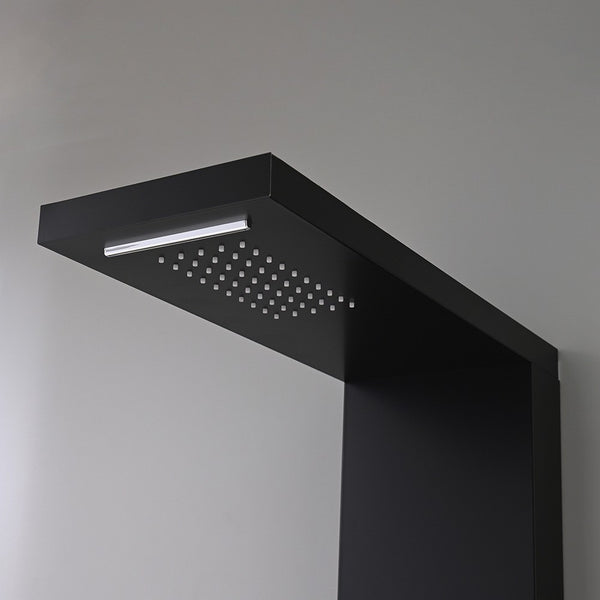 Leziter Panou de duș cu hidromasaj Malaga Black