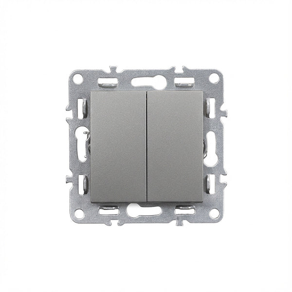 Leziter Nova comutator candelabru 10A 250V fără cadru 105 gri