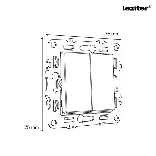 Leziter Nova comutator candelabru 10A 250V fără cadru 105 gri