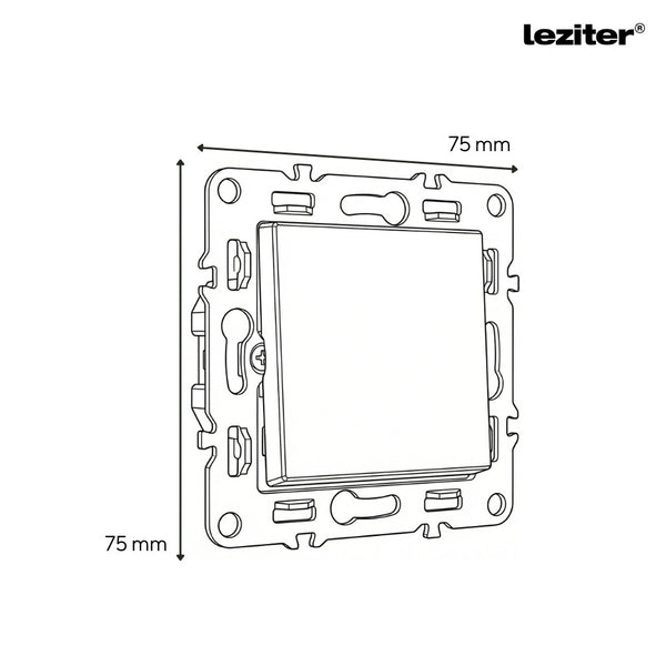 Leziter Întrerupător transversal Nova 10A 250V 107 gri