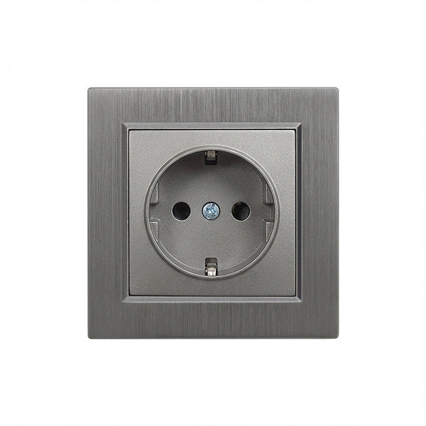 Leziter Priză cu împământare Nova 16A 250V cu cadru gri