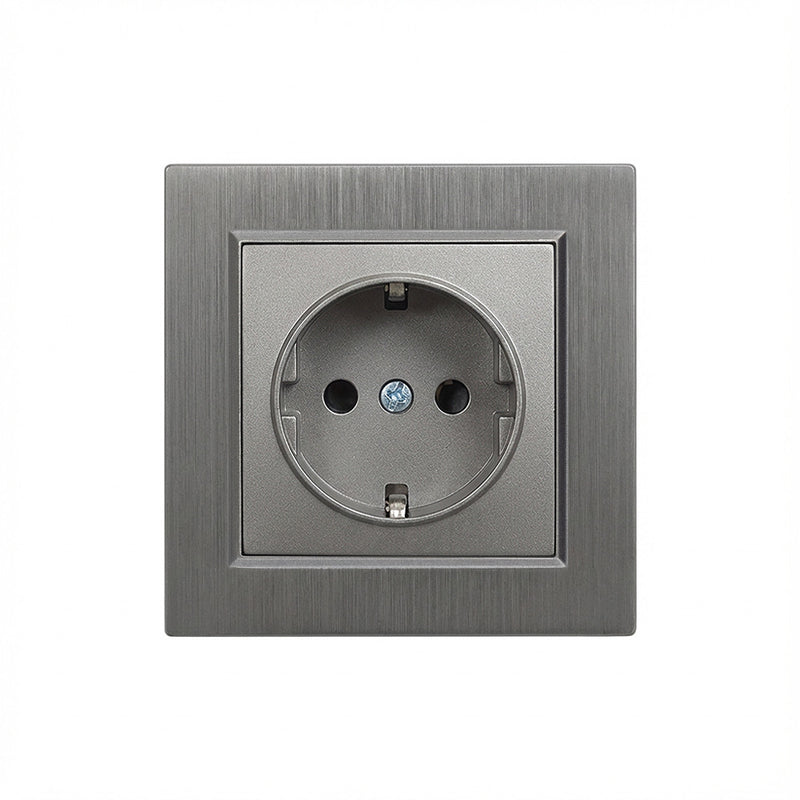 Leziter Priză cu împământare Nova 16A 250V cu cadru gri