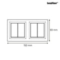 Leziter Nova întrerupător dublu pentru candelabru 10A 250V 105 cu cadru alb