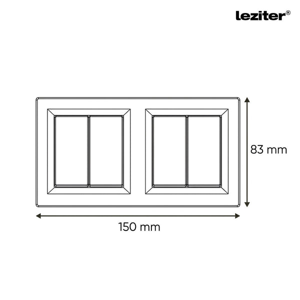 Leziter Nova întrerupător dublu pentru candelabru 10A 250V 105 cu cadru alb