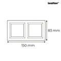 Leziter Nova comutator dublu 10A 250V 106 alb cu cadru dublu