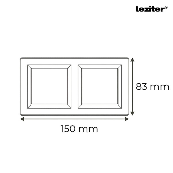 Leziter Întrerupător transversal dublu Nova 10A 250V 107 alb cu cadru dublu