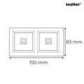 Leziter Nova dublă mufă UTP RJ-45 cu cadru alb