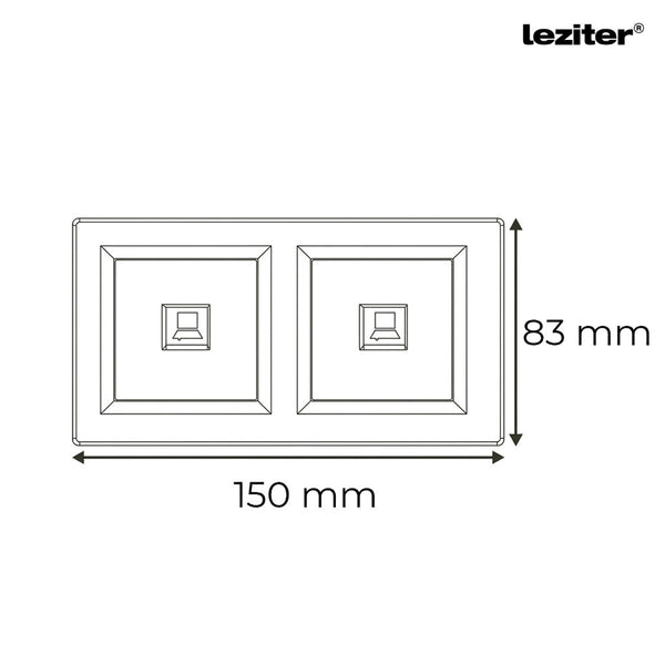Leziter Nova dublă mufă UTP RJ-45 cu cadru alb