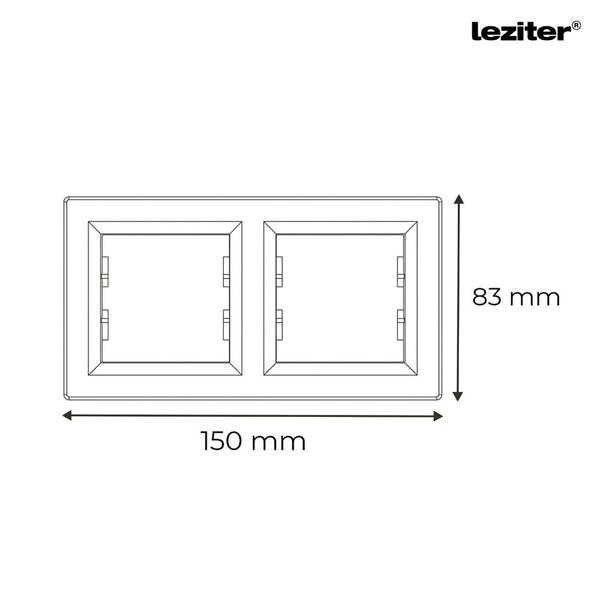 Leziter Nova cadru două orizontale alb