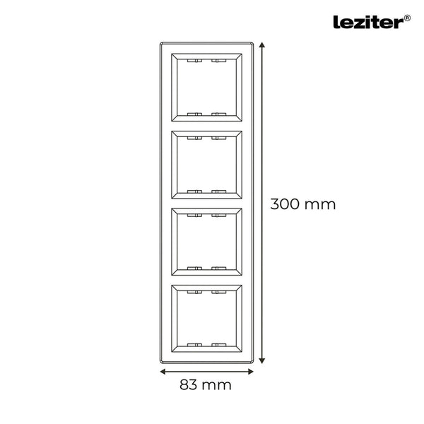 Leziter Nova patru rame orizontale alb