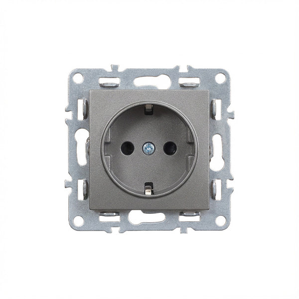 Leziter Priză cu împământare Nova 16A 250V gri