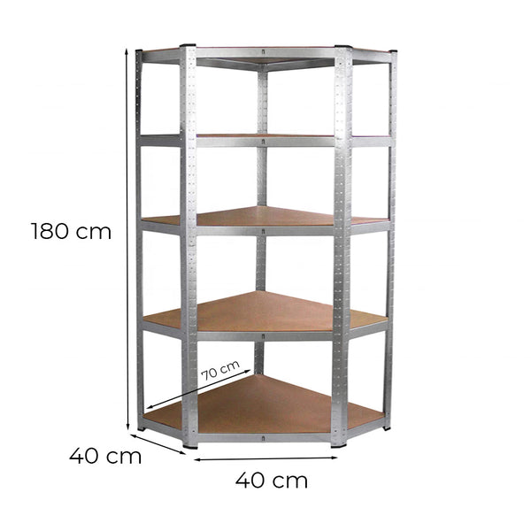 Leziter Raft de colț pentru sarcini grele 180x70x40-40 cm 175 kg crom
