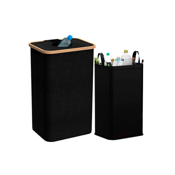 Leziter Colector selectiv de sticle 100l negru
