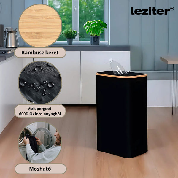 Leziter Colector selectiv de sticle 100l negru