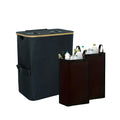 Leziter Colector selectiv de sticle cu două compartimente 140l negru