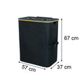 Leziter Colector selectiv de sticle cu două compartimente 140l negru