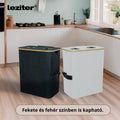 Leziter Coș selectiv pentru sticle cu două compartimente 140l alb