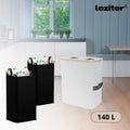 Leziter Coș selectiv pentru sticle cu două compartimente 140l alb