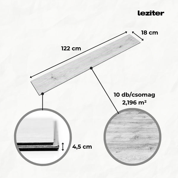 Leziter Pardoseală vinil-spc Leziter Berben stejar 1220x180x4,5 mm 2.196/buc