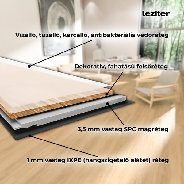 Leziter Pardoseală laminată din vinil SPC Leziter Kalahari Oak