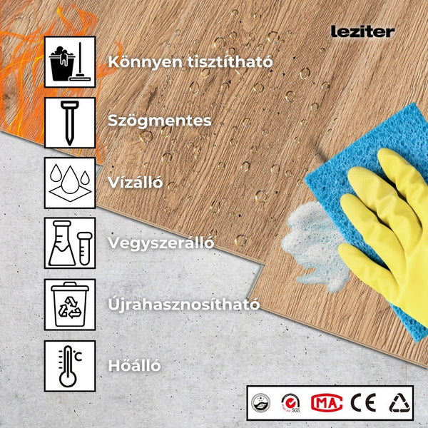 Leziter Pardoseală laminată din vinil SPC Leziter Kalahari Oak