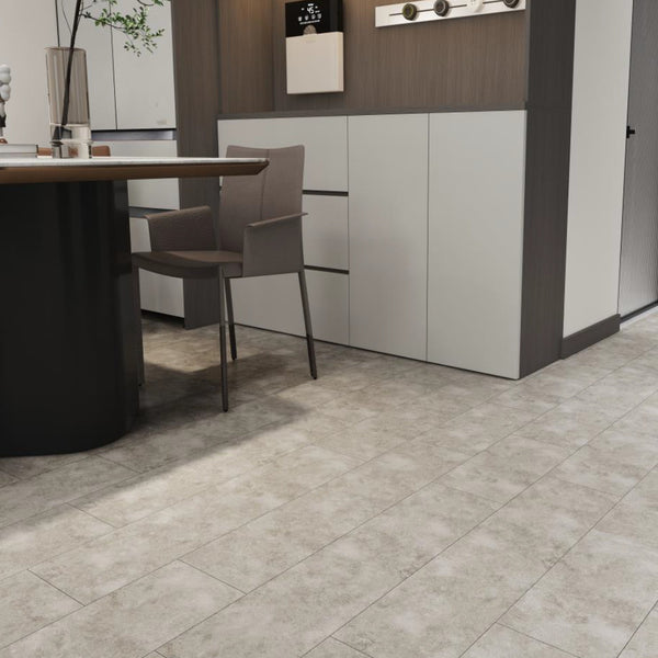 Leziter Pardoseală SPC din vinil gri cu aspect de piatră Leziter Reno, 1220x180x5 mm, 1,976/cs