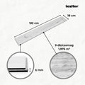 Leziter Pardoseală SPC din vinil gri cu aspect de piatră Leziter Reno, 1220x180x5 mm, 1,976/cs
