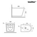 Leziter Bidet de perete Ride alb