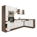 Leziter Mobilă de bucătărie de colț Yorki 310, corp din stejar Yorki, cu față alb satinat