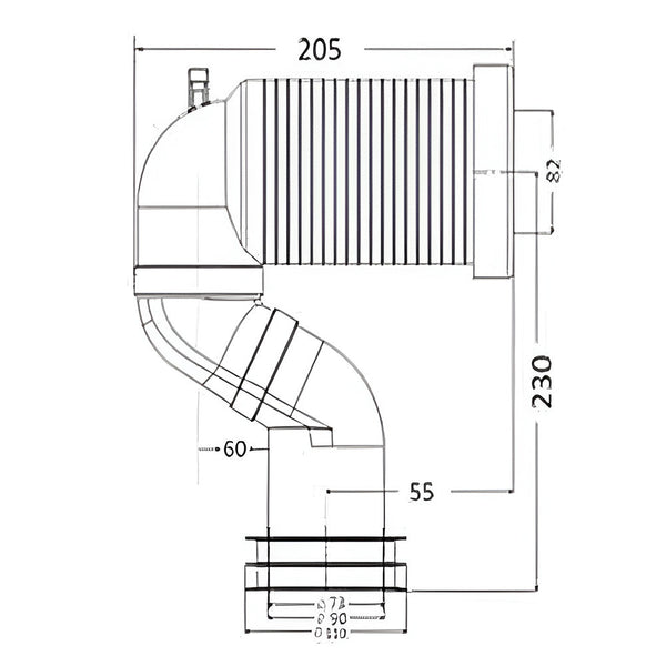 Leziter Suport S pentru toalete verticale și monobloc