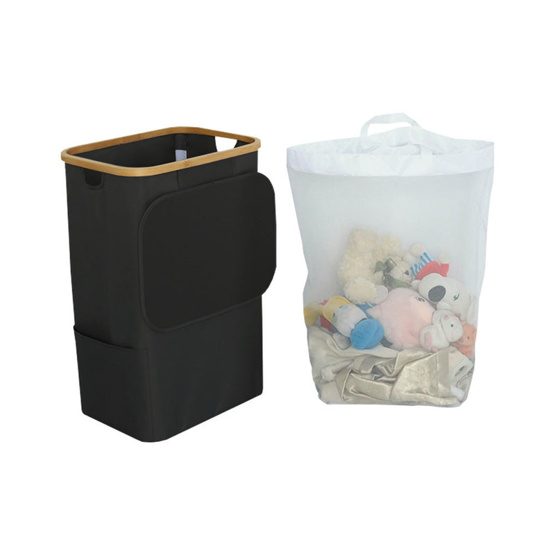 Leziter Coș de gunoi 100L negru 44x33x67 cm