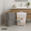 Leziter Coș de gunoi 100L gri 44x33x67 cm