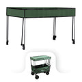 Leziter Scaun de plajă premium acoperiș verde