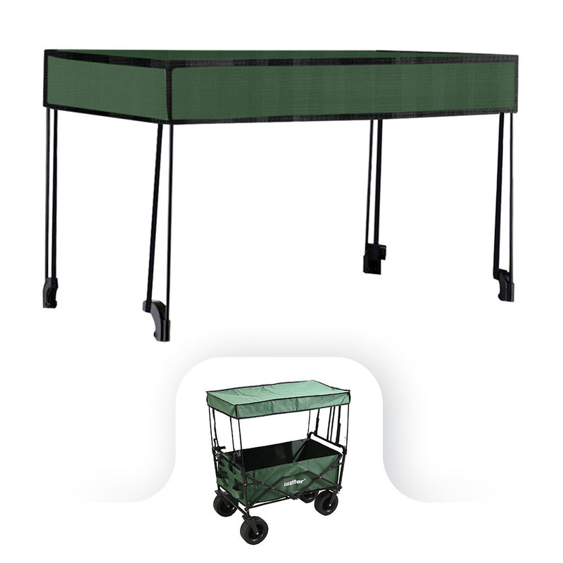 Leziter Scaun de plajă premium acoperiș verde