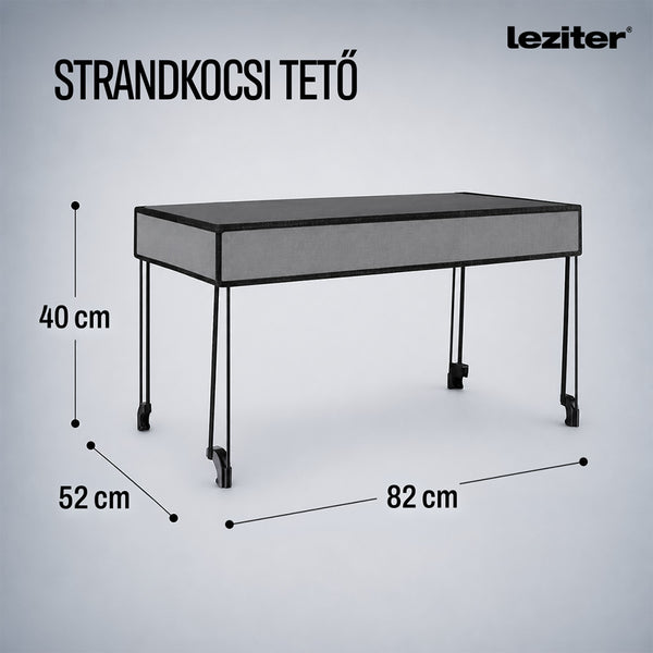 Leziter Scaun de plajă premium acoperiș verde