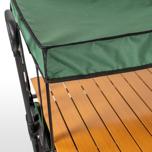 Leziter Scaun de plajă premium acoperiș verde