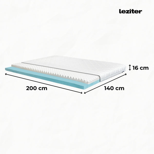Leziter Saltea din spumă DreamX 140x200x16