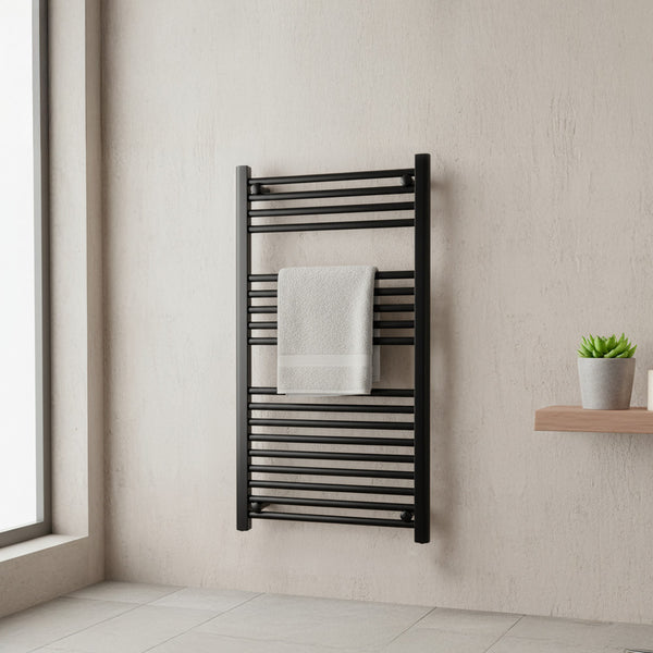 Leziter Uscător de prosoape drept radiator 1000x500 mm negru
