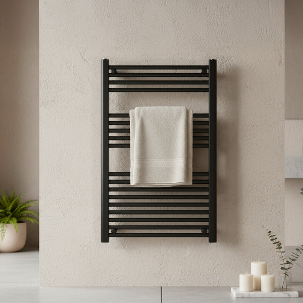 Leziter Radiator uscător de prosoape drept 1000x600 mm negru