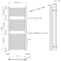 Leziter Uscător de prosoape drept radiator 1200x500 mm alb