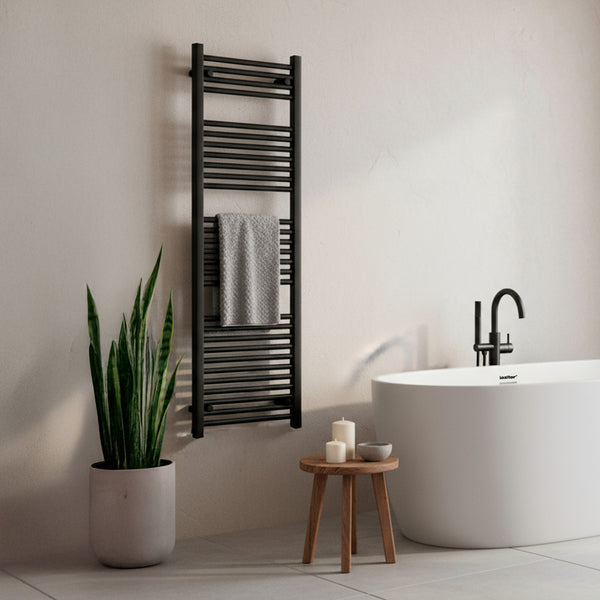Leziter Uscător de prosoape drept radiator 1400x500 mm negru
