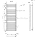 Leziter Radiator uscător de prosoape drept 1400x500 mm alb