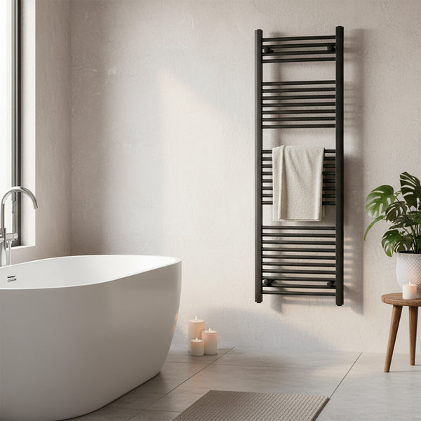 Leziter Uscător de prosoape drept radiator 1600x600 mm negru