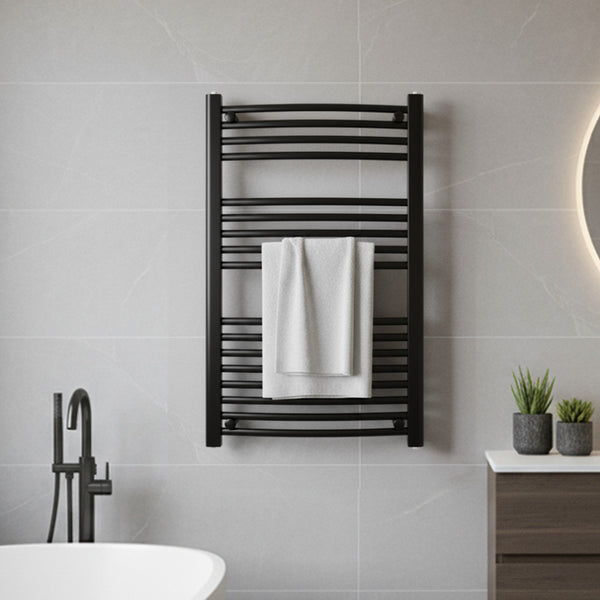 Leziter Radiator curbat pentru uscător de prosoape 1000x500 mm negru
