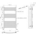 Leziter Radiator curbat pentru uscător de prosoape 1000x600 mm negru