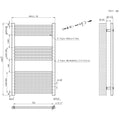 Leziter Radiator uscător de prosoape curbat 1000x600 mm alb