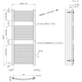 Leziter Radiator curbat pentru uscător de prosoape 1200x500 mm alb