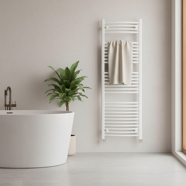 Leziter Radiator uscător de prosoape curbat 1400x500 mm alb
