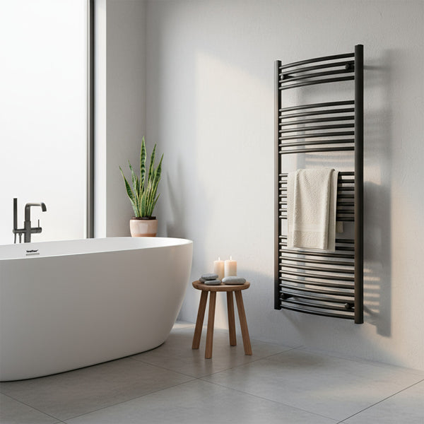 Leziter Radiator curbat pentru uscător de prosoape 1400x600 mm negru