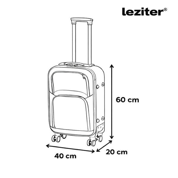 Leziter Set de valize cu roți TraveLux Light, negru